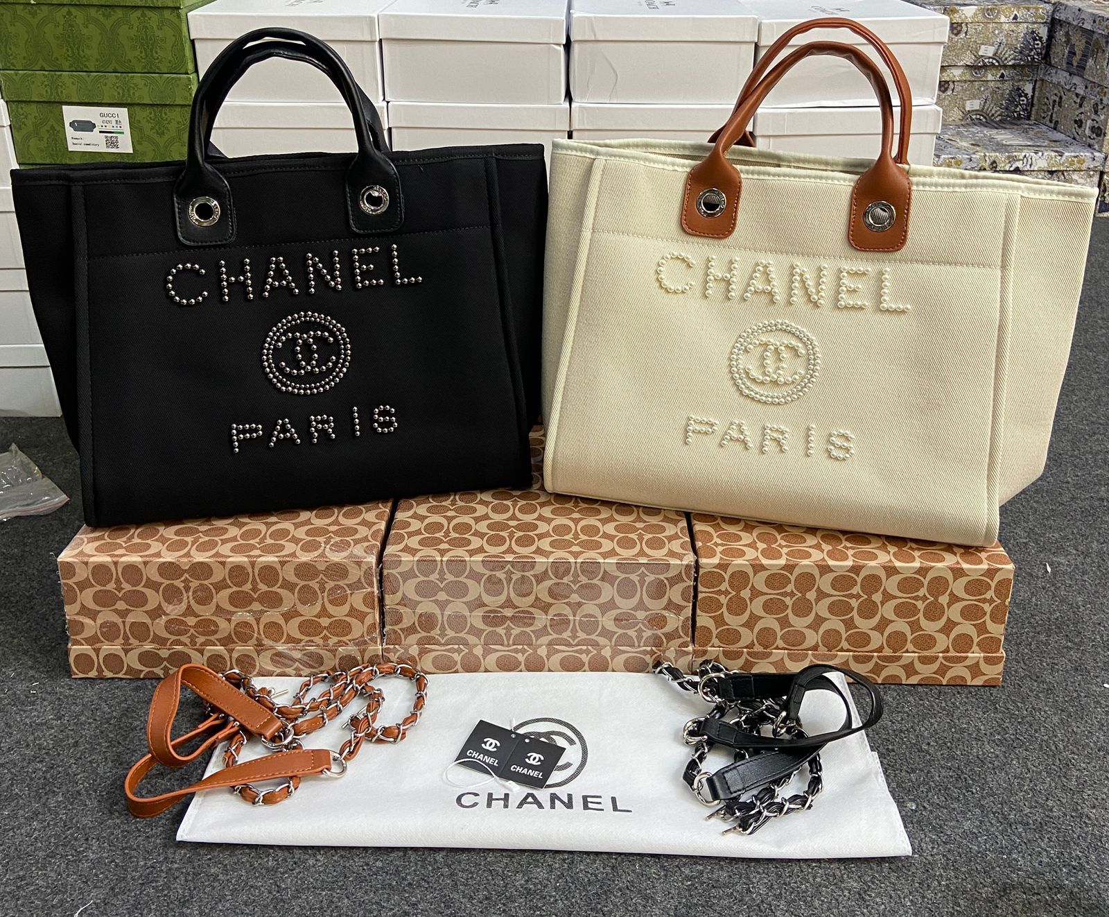 Classic Paris Pearl Tote Bag